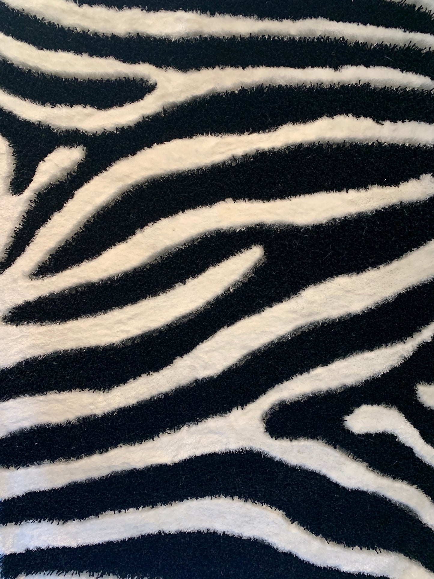 S.V.D. Zebra Area Rug, Black & White