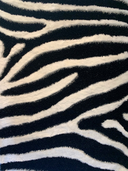 S.V.D. Zebra Area Rug, Black & White