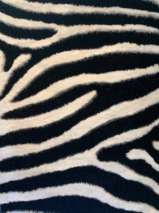 S.V.D. Zebra Area Rug, Black & White