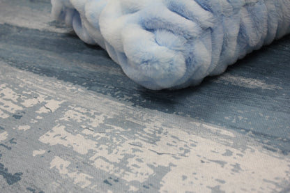 Elevate Rainy Day Area Rug, Blue & Gray