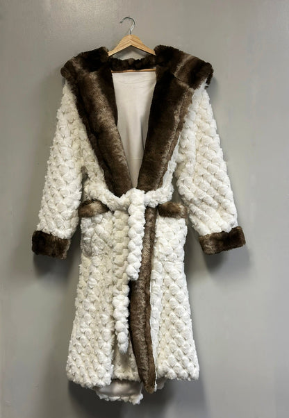 Rexa Luxury Faux Chinchilla Fur Robe, Assorted Colors