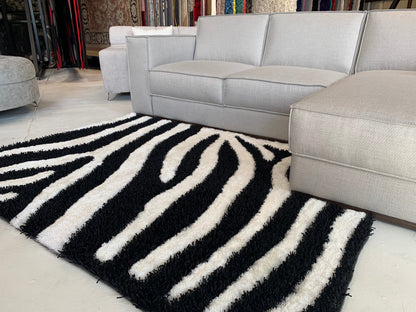 S.V.D. Zebra Area Rug, Black & White
