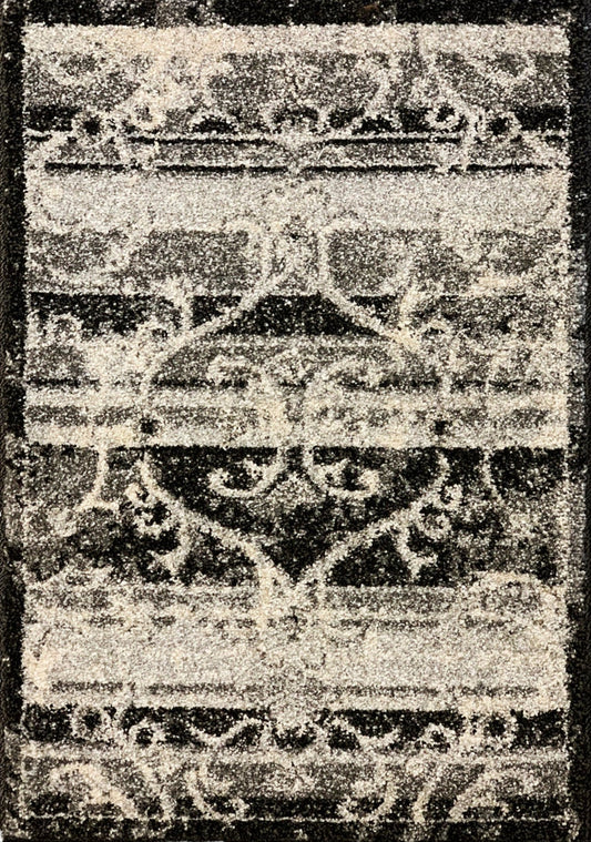 Alonzo Nightshade Indoor | Outdoor Area Rug, Grayscale