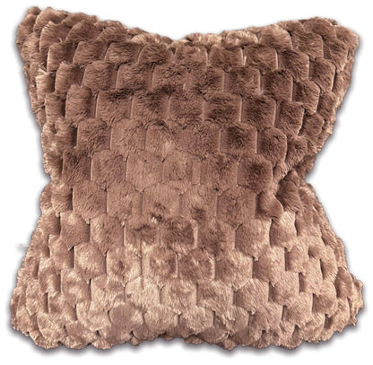 Rexa Faux Chinchilla Fur Throw Pillow, Assorted Colors