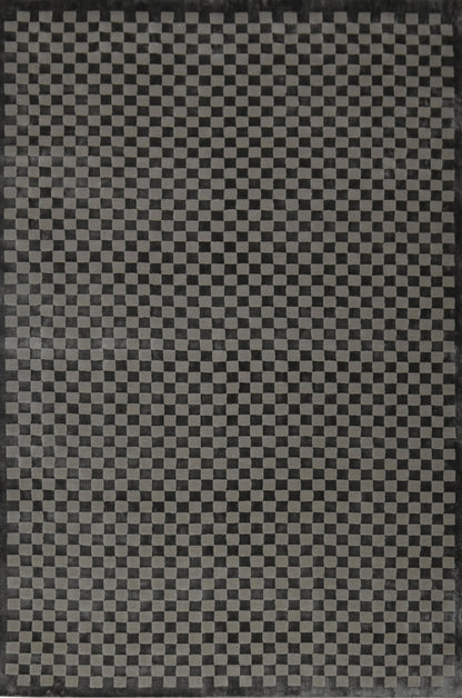 Finite Mosaics, Checkered Area Rug, Brown
