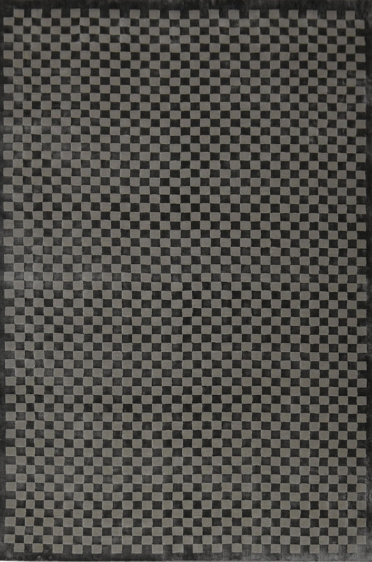 Finite Mosaics, Checkered Area Rug, Brown