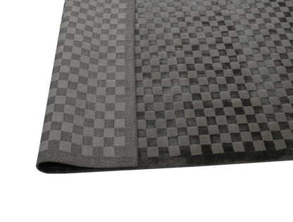 Finite Mosaics, Checkered Area Rug, Brown