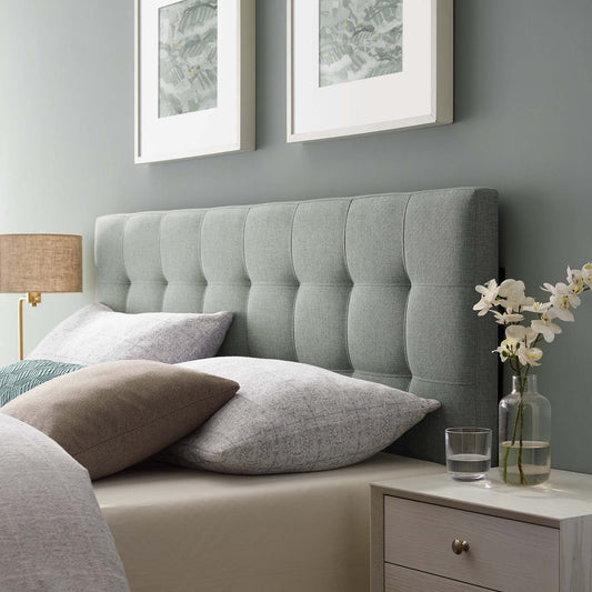 Azara Linen Queen Headboard, Gray