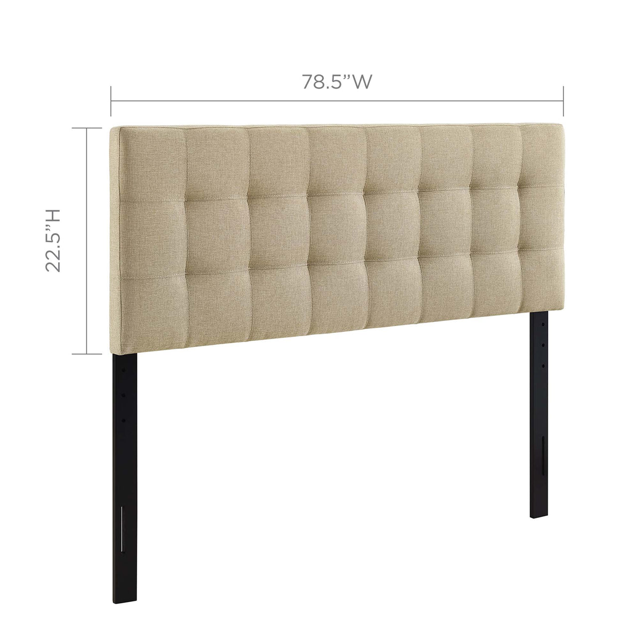 Azara Linen King Headboard, Beige