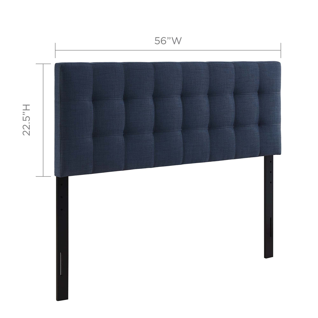 Azara Linen Full Headboard, Navy