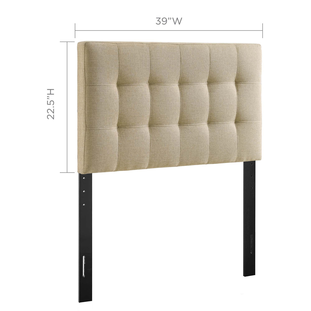 Azara Linen Twin Headboard, Beige