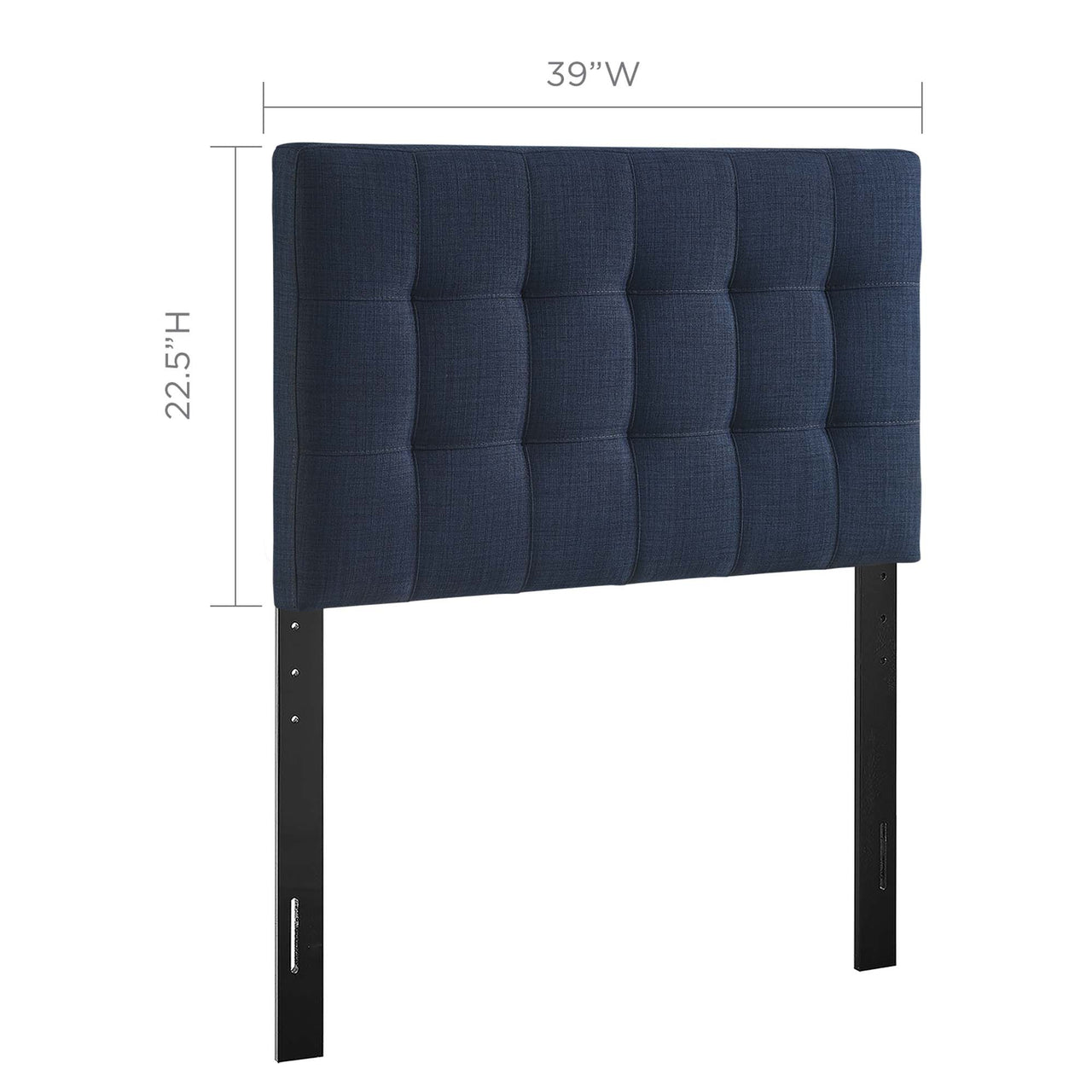 Azara Linen Twin Headboard, Navy