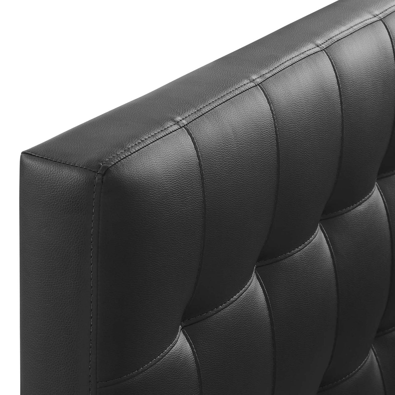 Azara Eco-Leather Twin Headboard, Black