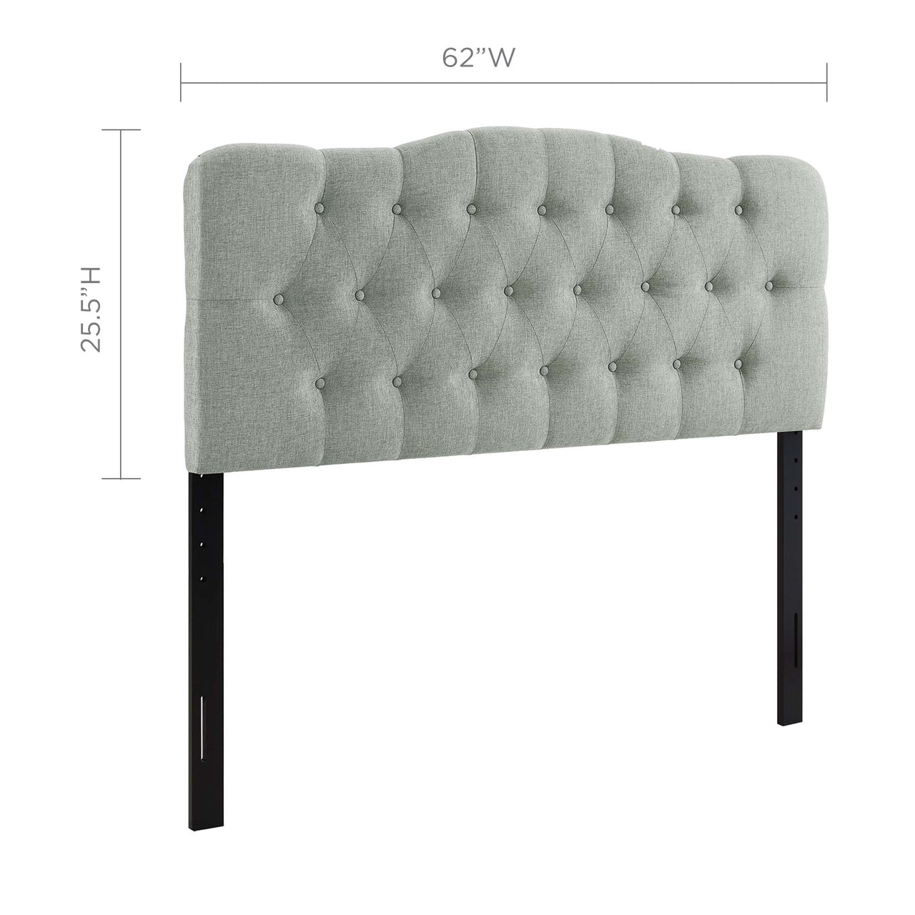 Serelle Fabric Queen Headboard, Gray