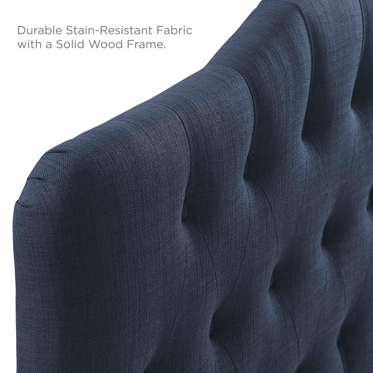 Serelle Fabric Queen Headboard, Navy
