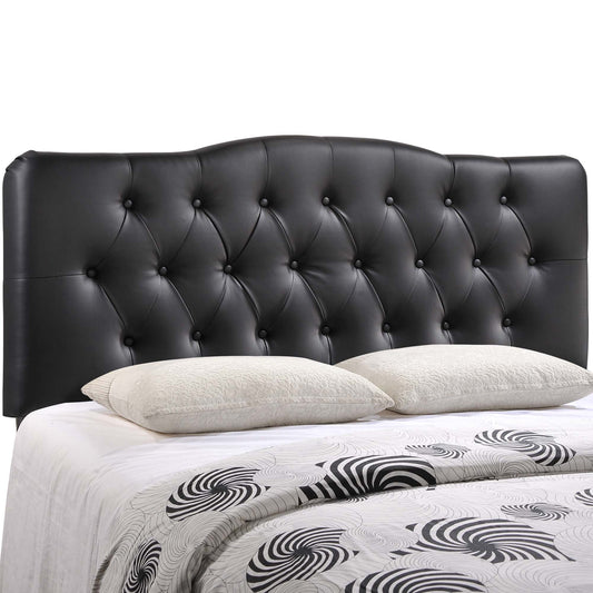 Serelle Eco-Leather Queen Headboard, Black