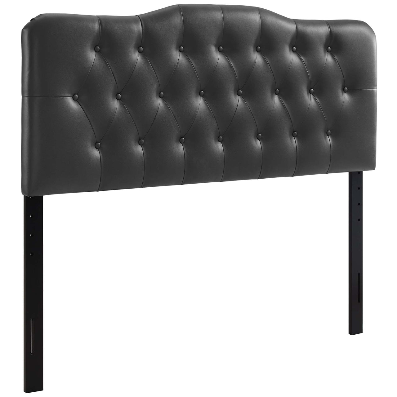 Serelle Eco-Leather Queen Headboard, Black