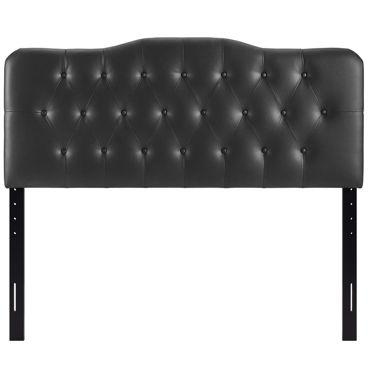 Serelle Eco-Leather Queen Headboard, Black