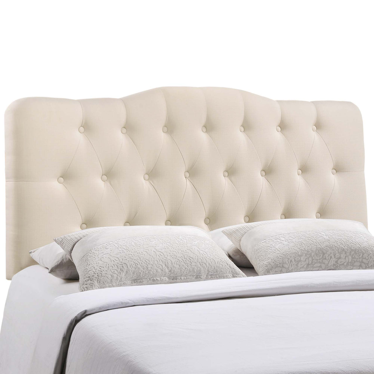 Serelle Fabric Full Headboard, Ivory