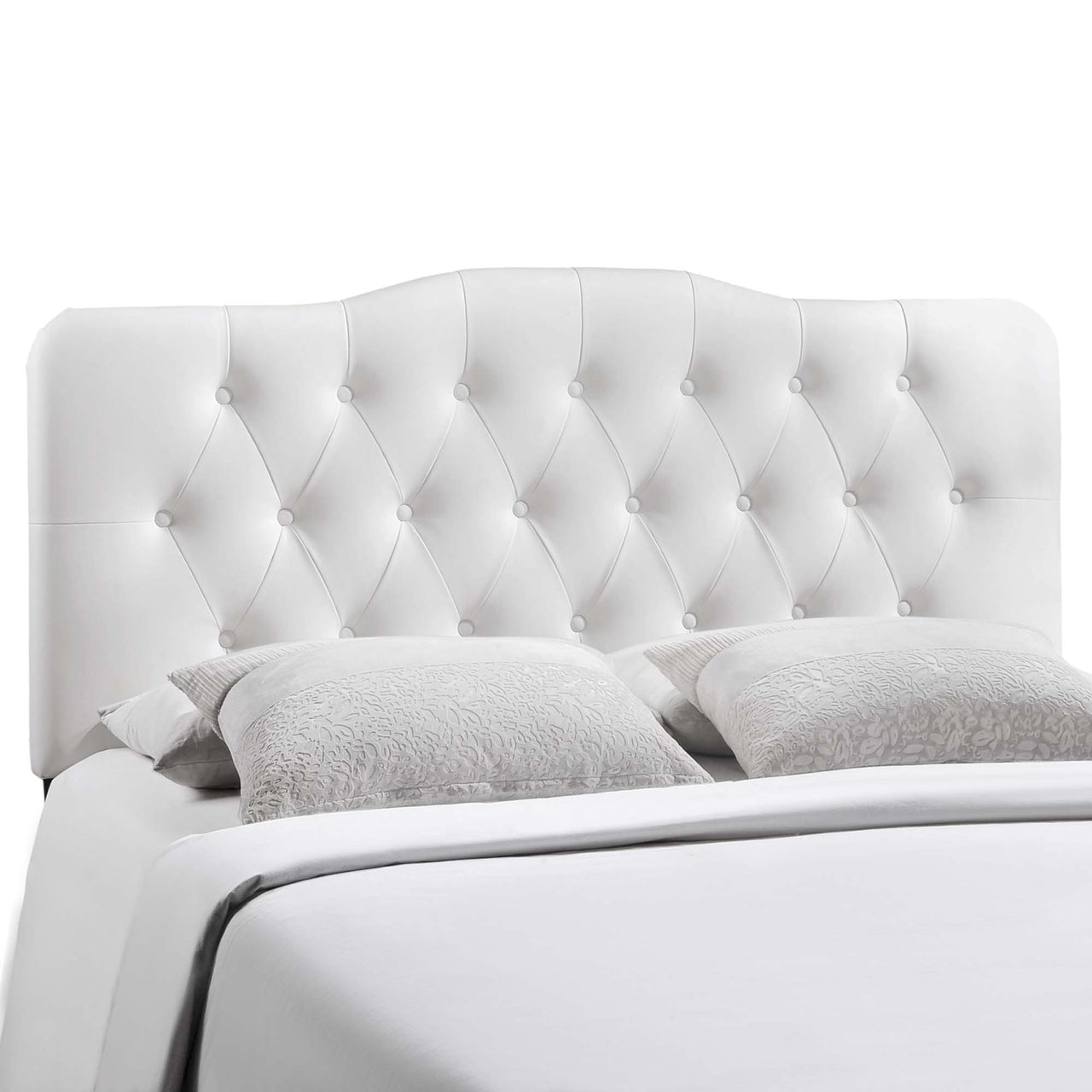 Serelle Eco-Leather Full Headboard, White
