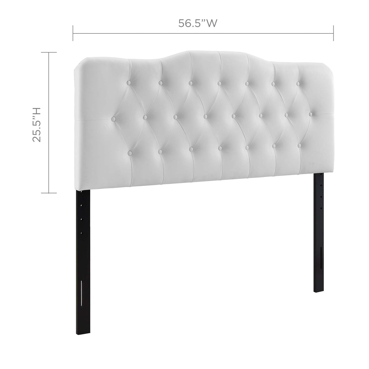 Serelle Eco-Leather Full Headboard, White