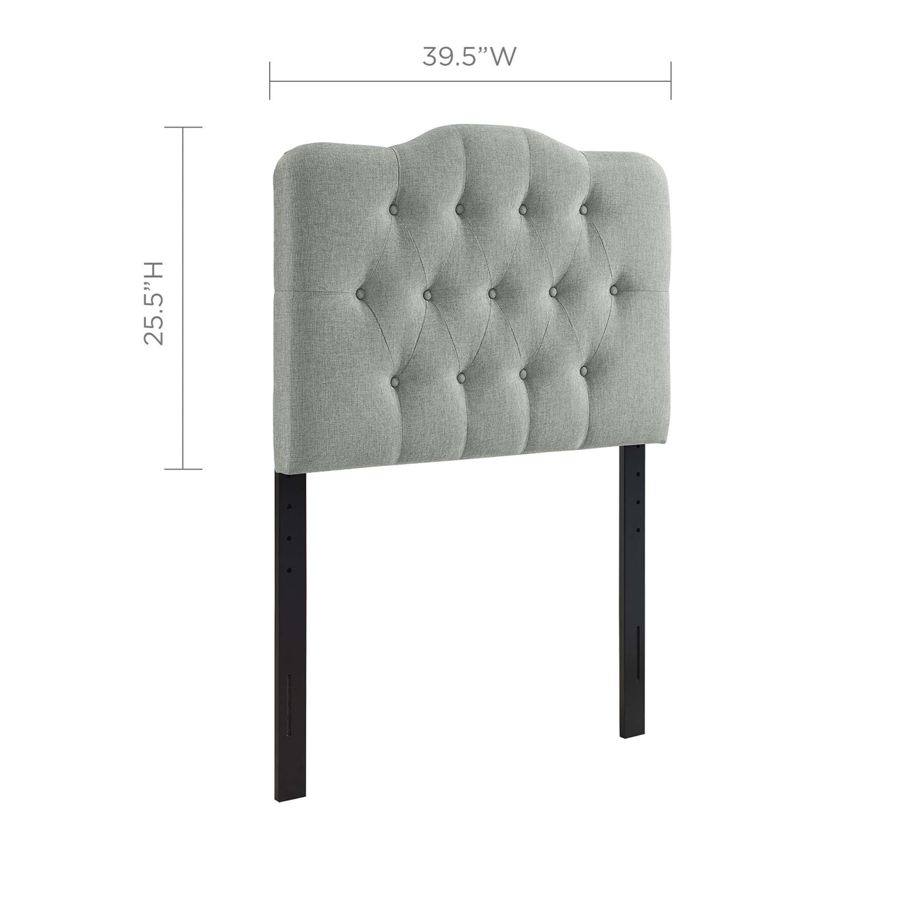 Serelle Fabric Twin Headboard, Gray