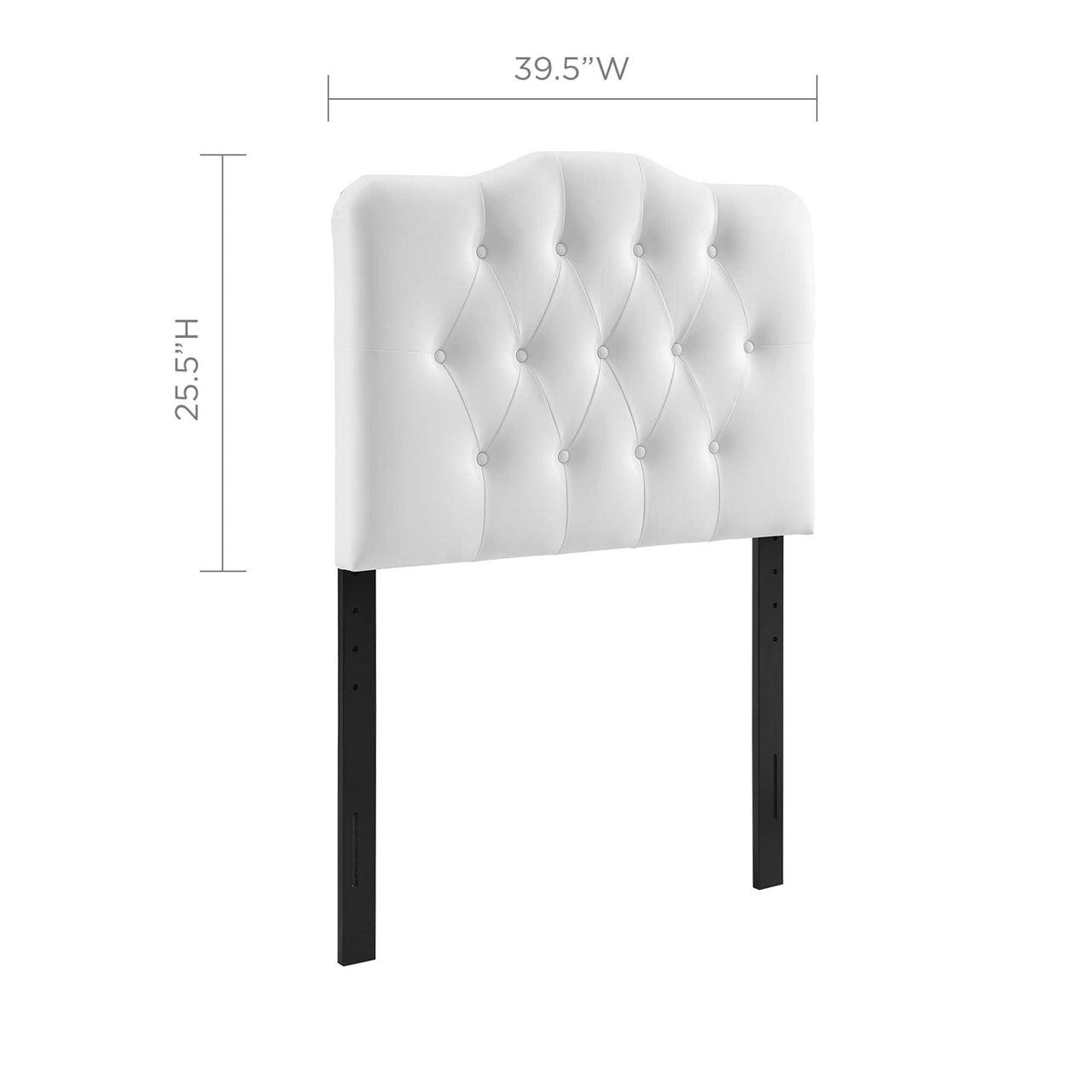 Serelle Eco-Leather Twin Headboard, White