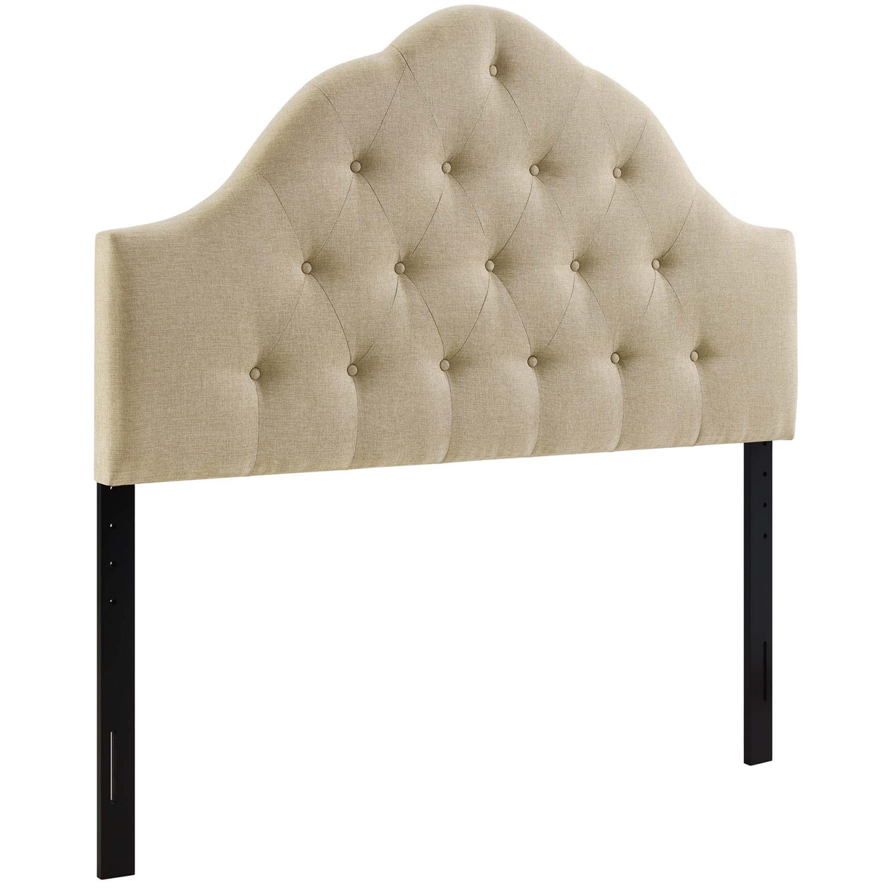Transcendence Upholstered Fabric Queen Headboard, Beige