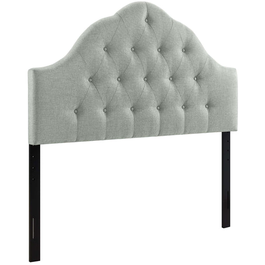 Transcendence Upholstered Fabric Queen Headboard, Gray