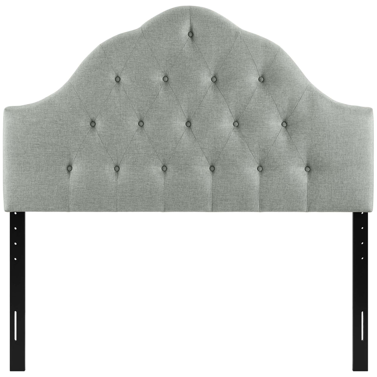 Transcendence Upholstered Fabric Queen Headboard, Gray