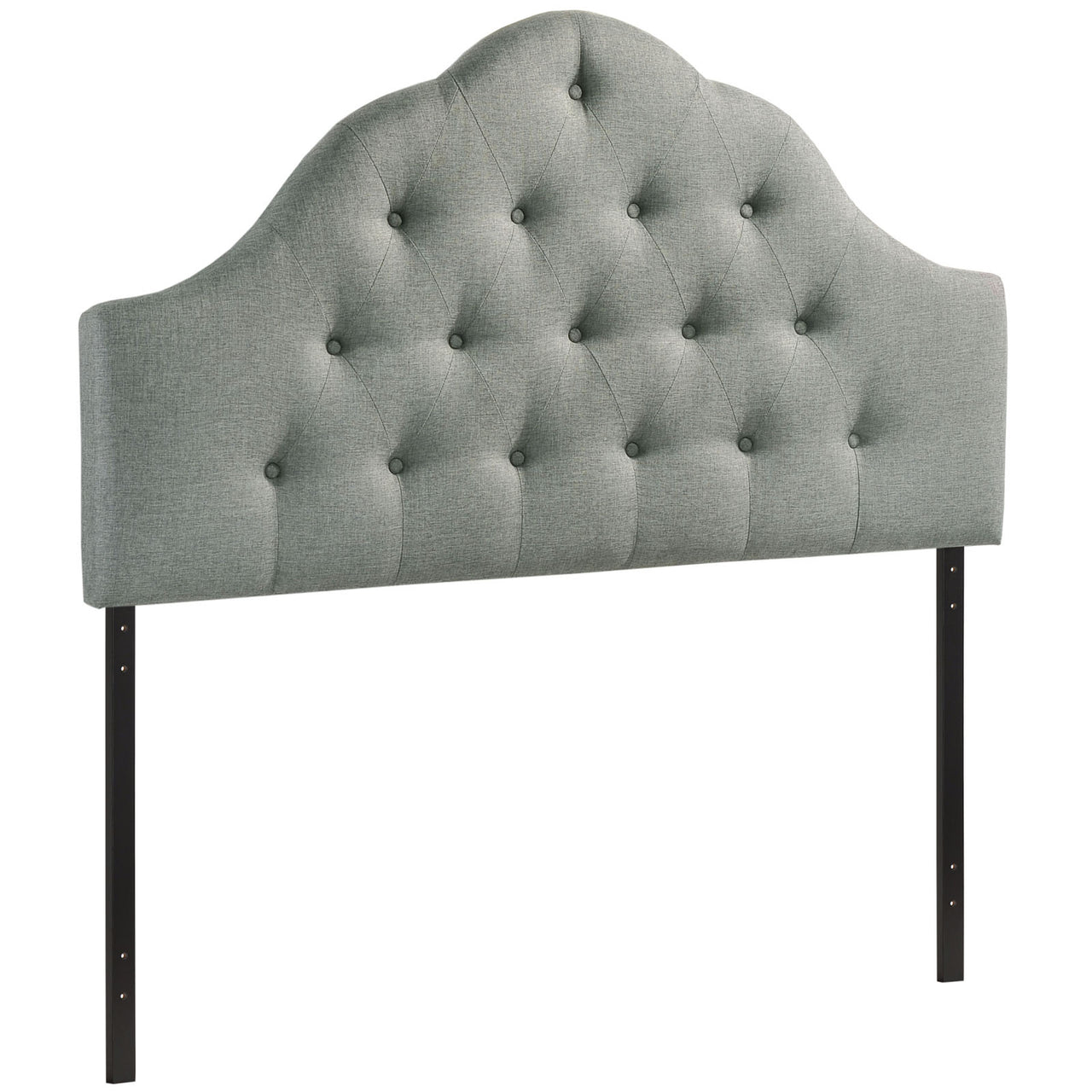 Transcendence Upholstered Fabric Full Headboard, Gray