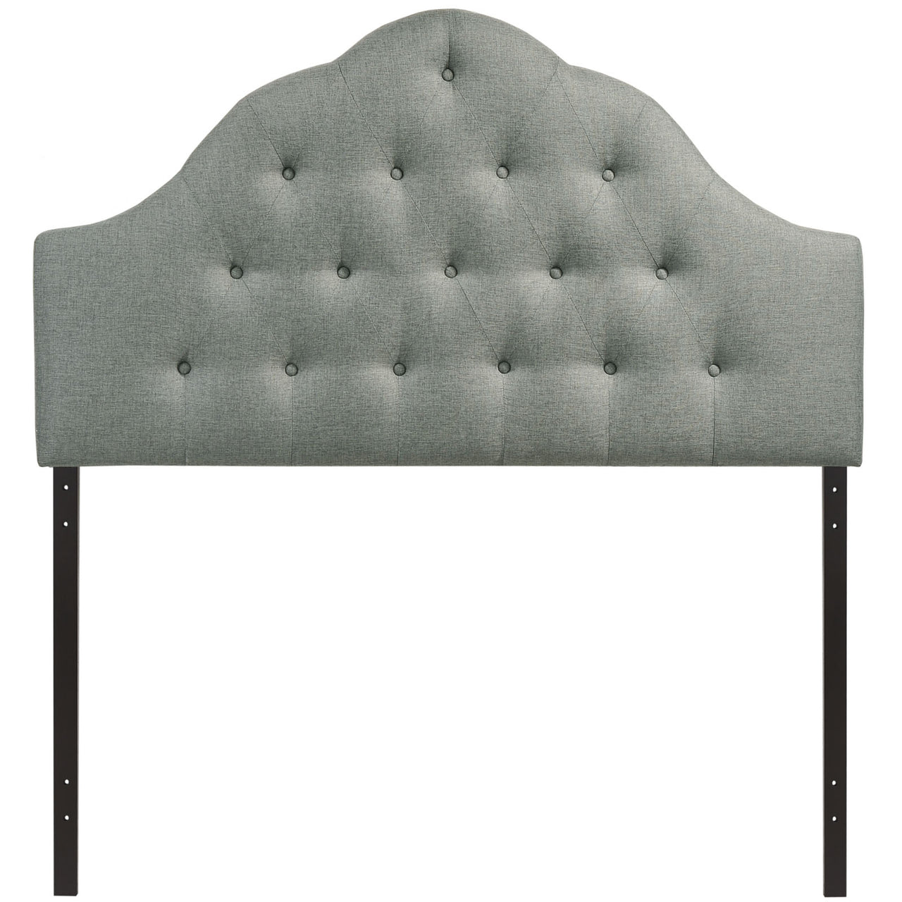 Transcendence Upholstered Fabric Full Headboard, Gray