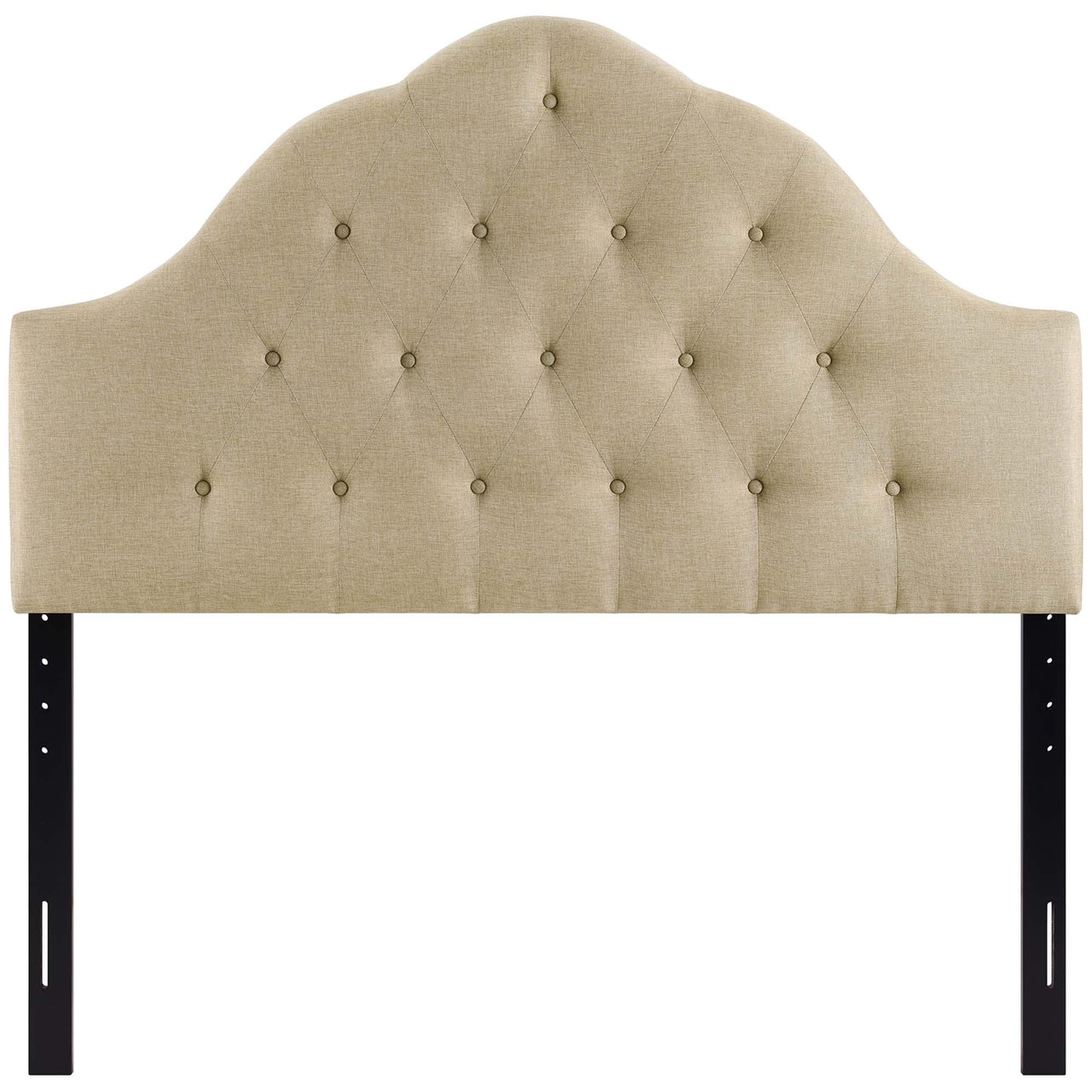 Transcendence Upholstered Fabric King Headboard, Beige