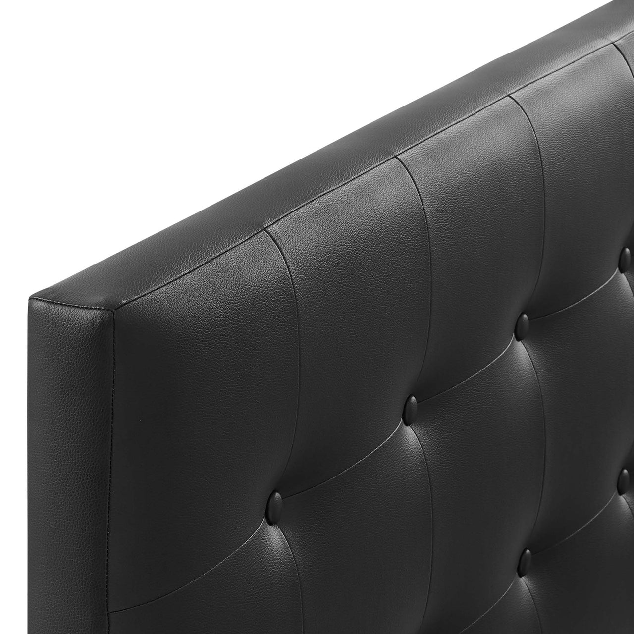 Emelle Faux Leather Queen Headboard, Black