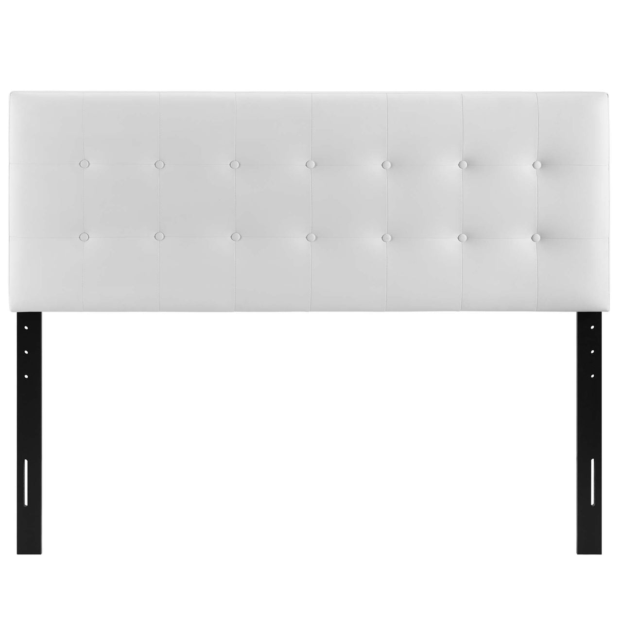 Emelle Faux Leather Queen Headboard, White