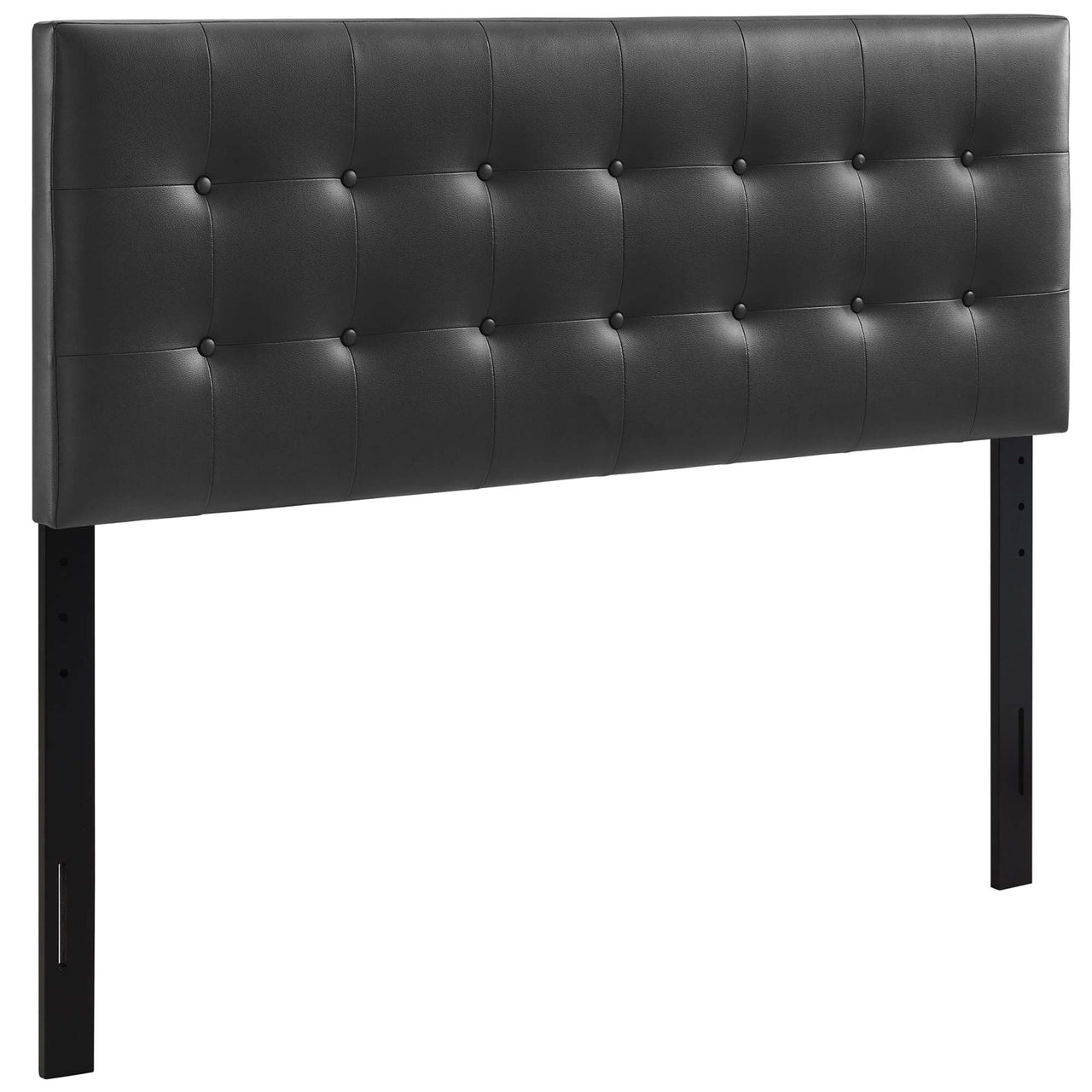 Emelle Faux Leather Full Headboard, Black