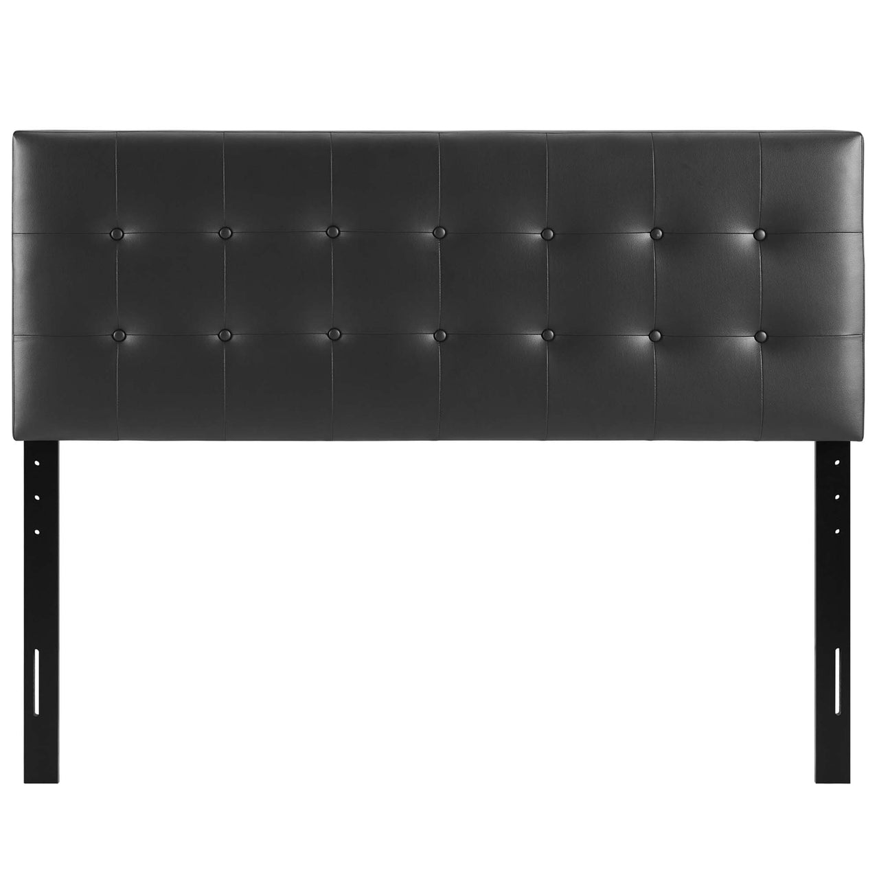 Emelle Faux Leather Full Headboard, Black