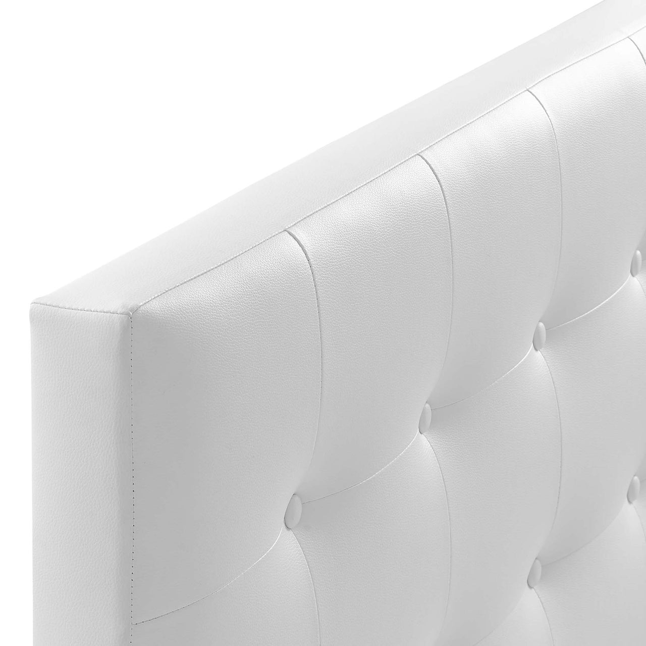 Emelle Faux Leather King Headboard, White