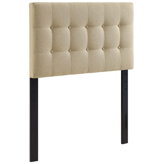 Emelle Upholstered Twin Headboard, Beige