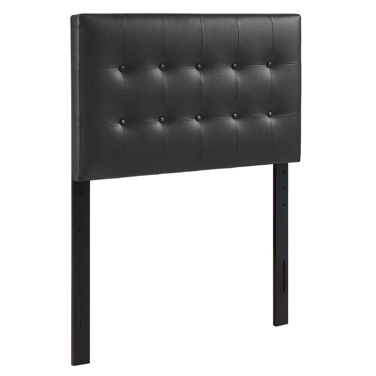 Emelle Faux Leather Twin Headboard, Black