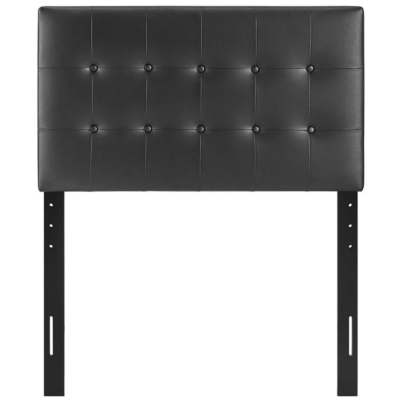 Emelle Faux Leather Twin Headboard, Black