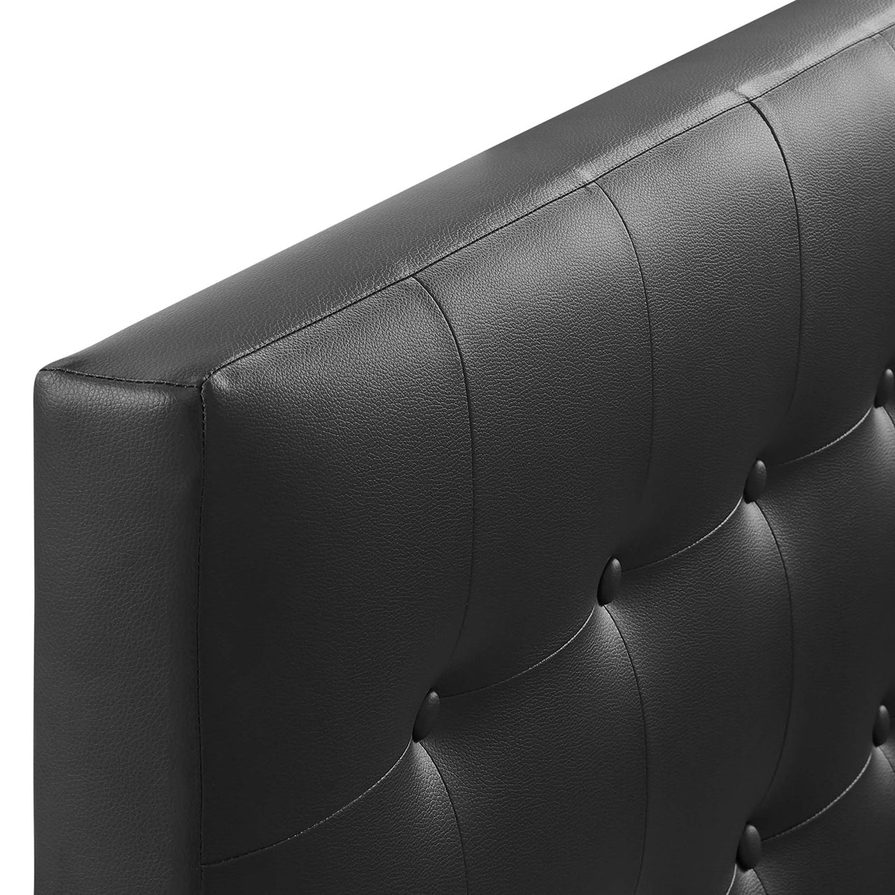 Emelle Faux Leather Twin Headboard, Black