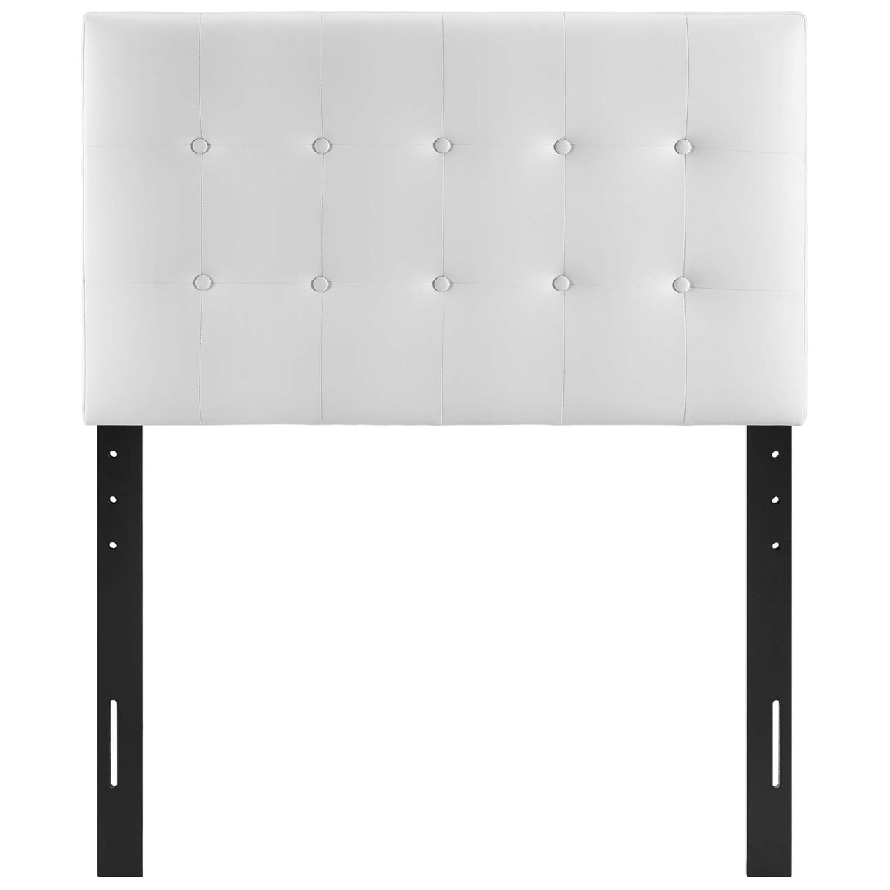 Emelle Faux Leather Twin Headboard, White
