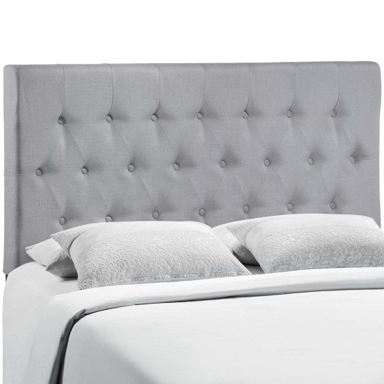 Crew Fabric Queen Headboard, Light Gray