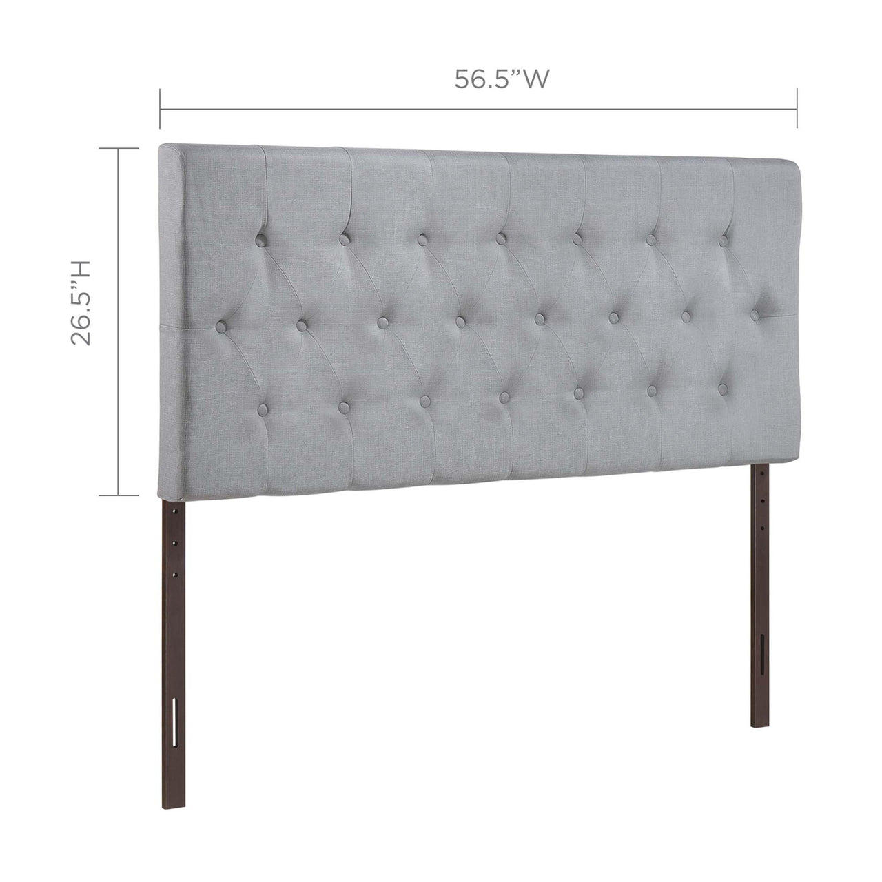 Crew Fabric Full Headboard, Light Gray