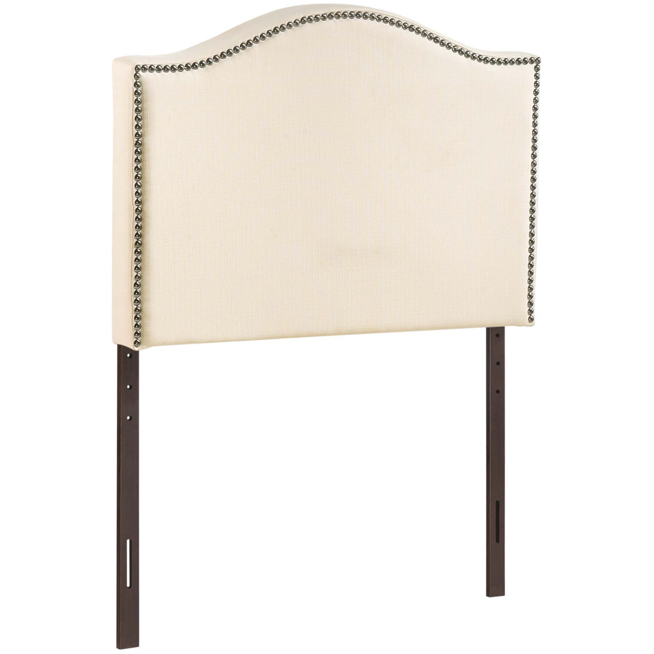 Curve Upholstered Twin Headboard, Ivory
