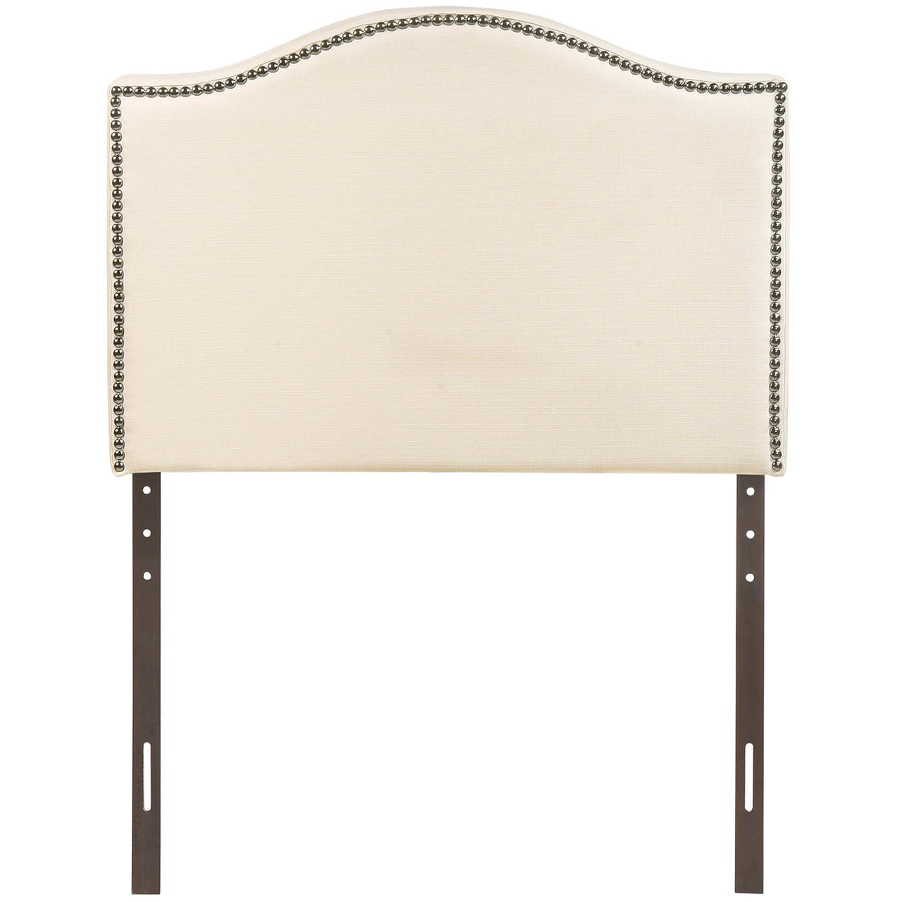 Curve Upholstered Twin Headboard, Ivory