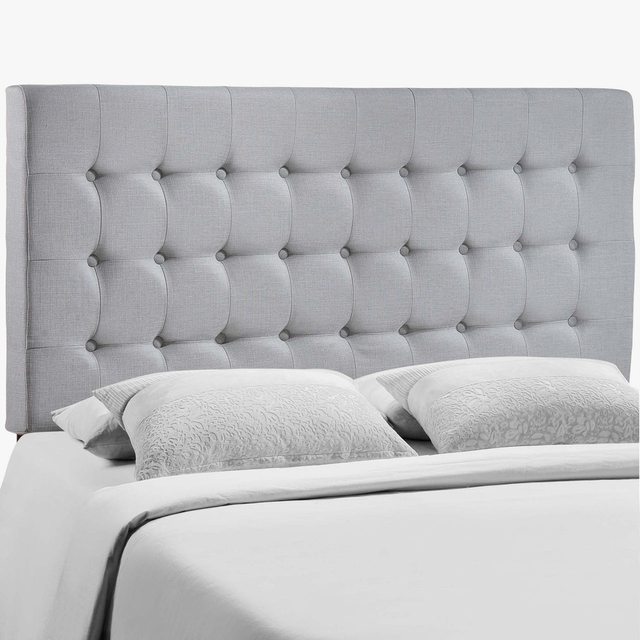Andryel Fabric Queen Headboard, Light Gray