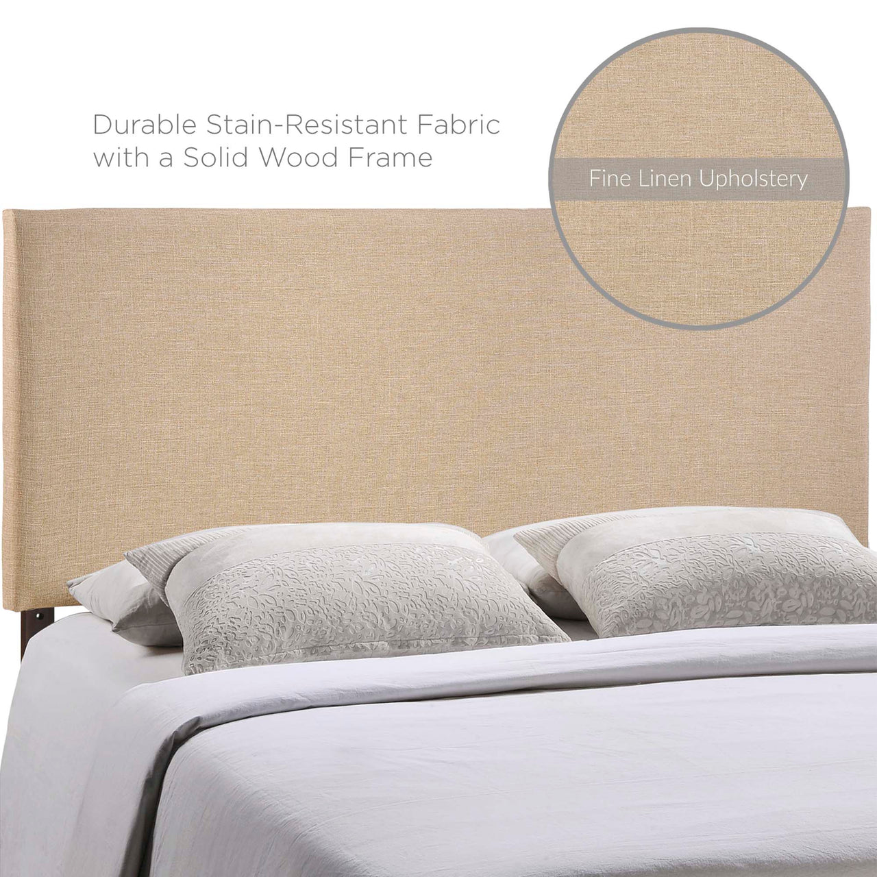 Parchment Queen Headboard, Light Brown
