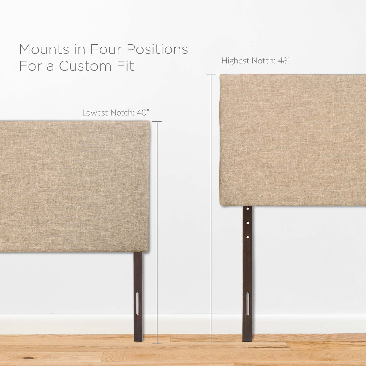 Parchment Queen Headboard, Light Brown